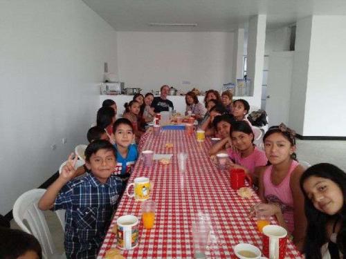 Our Saturday morning Christian youth gather for breakfast