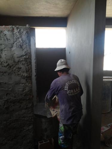 Men's bathroom getting finished