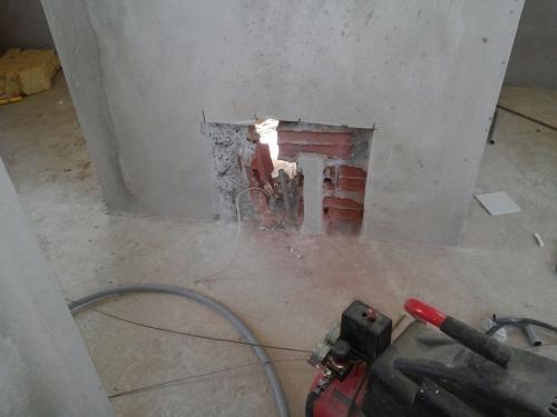 Air pressure cleared an electrical tube